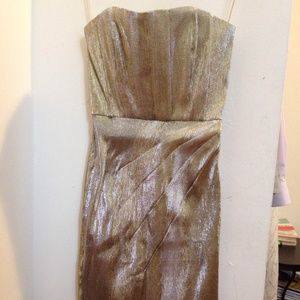 Alice + Olivia gold strapless dress - size 4